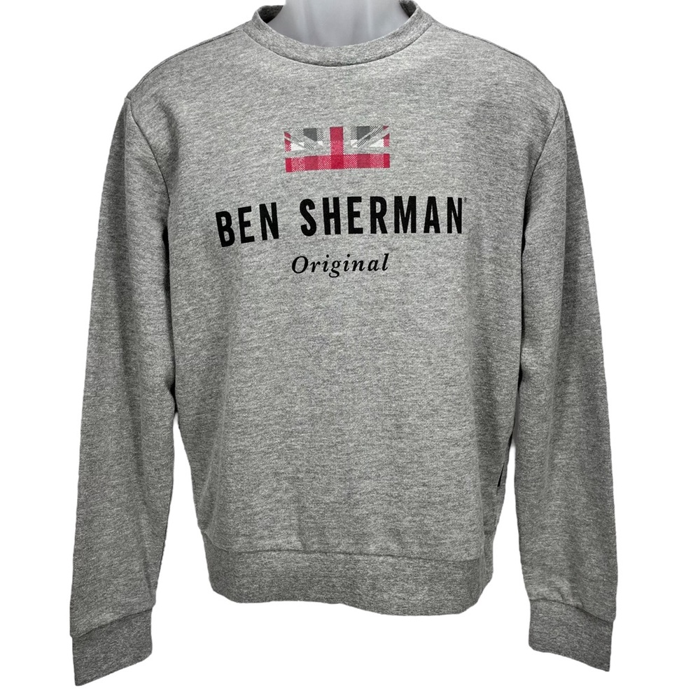 Ben Sherman Original |‎ Mens Medium | Gray Logo Crewneck Pullover Sweatshirt